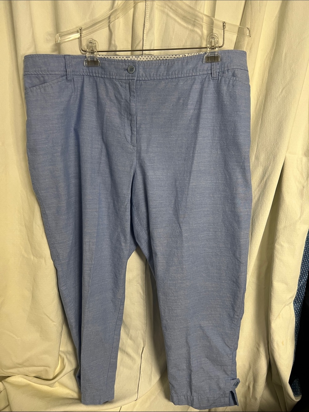 Talbots 20W Perfect Cropped Pants in Light Blue